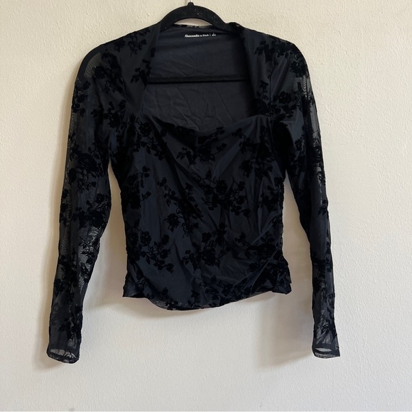 Abercrombie Ava Long-Sleeve Mesh Top - Picture 5 of 6